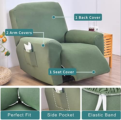NILUOH Stretch Recliner Covers 4 Piece, Non-Slip Lazy Boy Chair Covers - Image 2