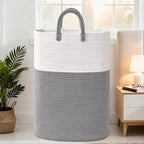 Woven Laundry Basket for Clothes, 50L Large Rectangle Laundry Hampers - Image 6