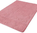 Yeaban Chenille Rose Dawn Bathroom Rug 40"x60", Non-Slip Rubber Backing by Yeaban
