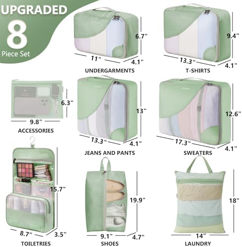 OlarHike Packing Cubes for Travel, Gifts for Women Mom, Anti-Tearing Suitcase - Image 2