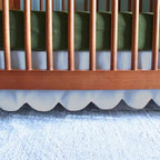 100% Microfiber Scalloped Mini Crib Skirt 24"x 38" by Unknown