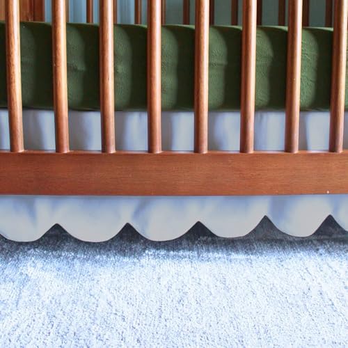 100% Microfiber Scalloped Mini Crib Skirt 24"x 38" by Unknown