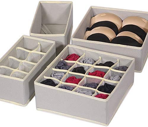 TENABORT 12 Pack Foldable Drawer Organizer Dividers Cloth Storage Box Closet - Image 7