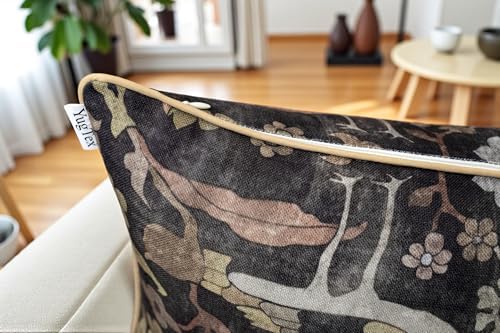 Bird Floral Print 12x20 Lumbar Pillow Cover - Image 4