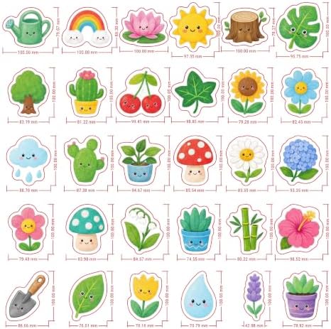 30 Pieces Plant Pattern Non Slip Bathtub Stickers EVA Waterproof Multicolor - Image 7
