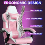 Gaming Chair with Footrest, High Back Gaming Chairs PVC Leather Ergonomic Gamer - Image 5