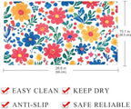 Bathtub Mat Non Slip 26.8x15.1In, Flowers Bath Mat - Image 4