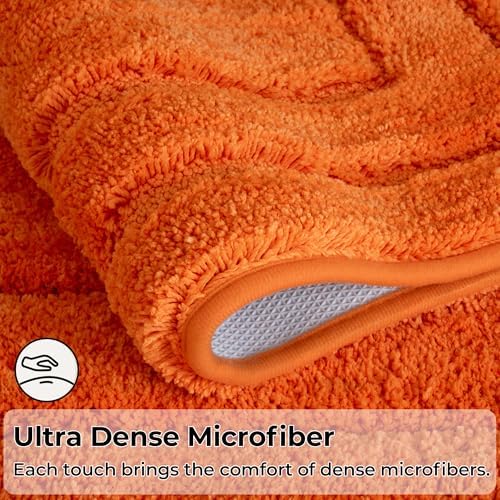 GRANNY SAYS Orange Bathroom Rug 20" x 32", Non-Slip Microfiber Bath Mat - Image 7