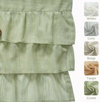 jinchan Ruffled Valance Curtain 18 Inch Farmhouse Sheer 1 Panel Sage Green - Image 5