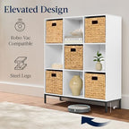 Best Choice Products 9-Cube Bookshelf, 3-Tier Wood Storage Bookcase W/Legs - Image 6
