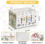 Christmas Storage Basket with Handles, Nursery Organization, Waterproof Toy Box - Image 2