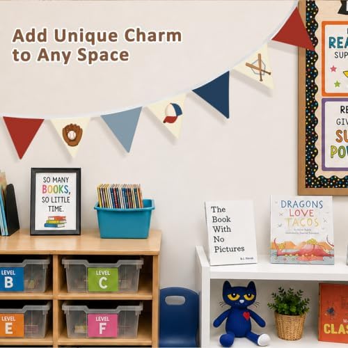Baseball Nursery Decor Banner Vintage Sports Garland Flags - Image 4