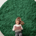OLANLY Dark Green Round Rugs for Bedroom by OLANLY