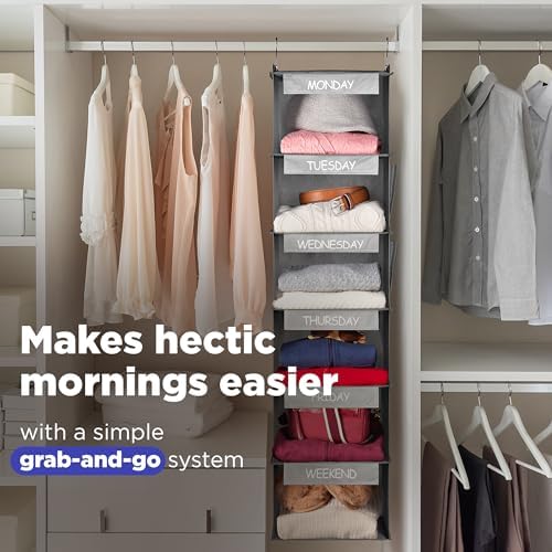 Hanging Closet Organizer 6-Shelf Kids Clothing - Image 6