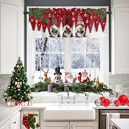 Christmas Gnomes Kitchen Curtains and Valances Set - Image 3