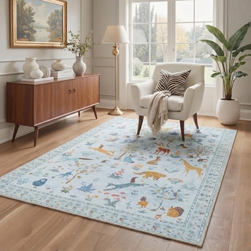 BESBLEE 2X8 Washable Kitchen Runner Rug, Animal Non Slip - Image 4