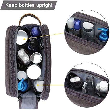 BAGSMART Toiletry Bag for Men, Canvas Travel Toiletry Organizer Dopp Kit - Image 5