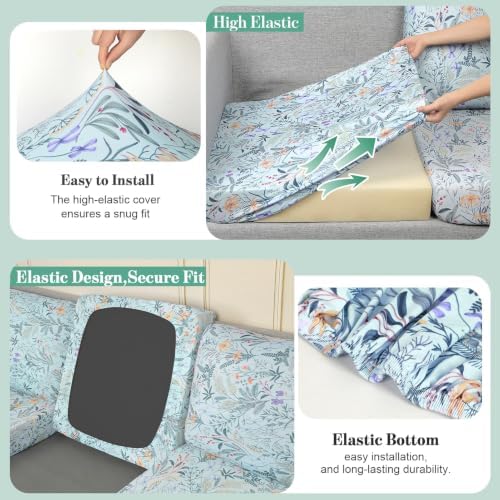 3Pcs Patio Cushion Covers Stretch Outdoor Furniture Protector Slipcovers - Image 4