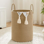 Artfeel Laundry Basket, Woven Cotton Rope Laundry Hamper, 40L by Artfeel