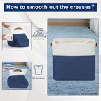 Bagnizer Large Fabric Storage Baskets | 50L Storage Bins, Decorative Linen - Image 6