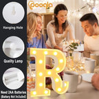Pooqla LED Marquee Letter Lights, Warm White and Cool White Decorative Lighted - Image 3