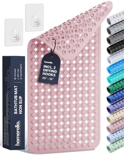 homerella Bathtub Mat Non Slip 35x16 Shower Mat Non Slip Anti Mold BPA Free by Homerella