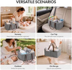 Large Canvas Baby Diaper Caddy Organizer - Image 4