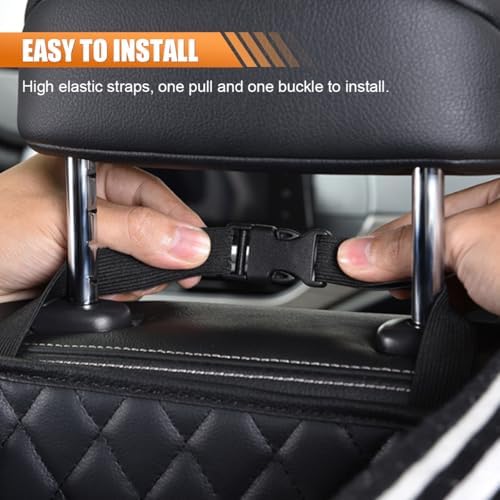 LAINLOY Classic Car Backseat Organizer, 8L Capacity, Hanging Mount, PU Leather - Image 6