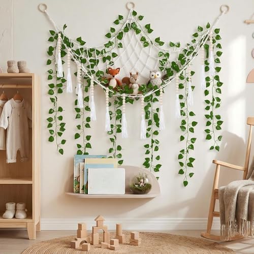 Suncalla 1 Pcs Toy Storage Net for Stuffed Animals Wall Hammock - Image 2