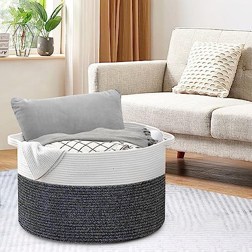 MEGASKET Large Throw Blanket Basket, Big Wicker Baskets - Image 5