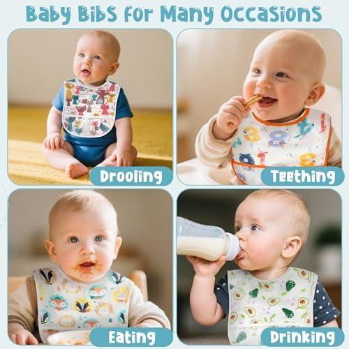 6 Pcs Baby Feeding Bibs Toddler Waterproof Bib Set - Image 5