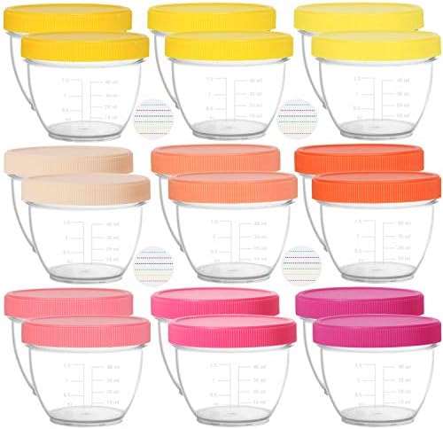 Youngever 18 Sets Baby Food Storage, 2 Ounce Baby Food Containers by Youngever