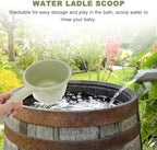 2pcs Light Green Plastic Water Ladles Kitchen Household Water Scoops Bathing - Image 3