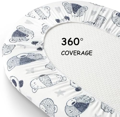 Yoofoss 3-Pack Bassinet Sheets for Boys Universal Fit - Image 7
