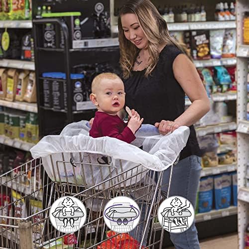 Boppy Disposable Shopping Cart Cover, 5 Pack, Baby Seat Cover - Image 2