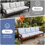 8Pcs Patio Cushion Covers Stretch Outdoor Furniture Protector Slipcovers - Image 4