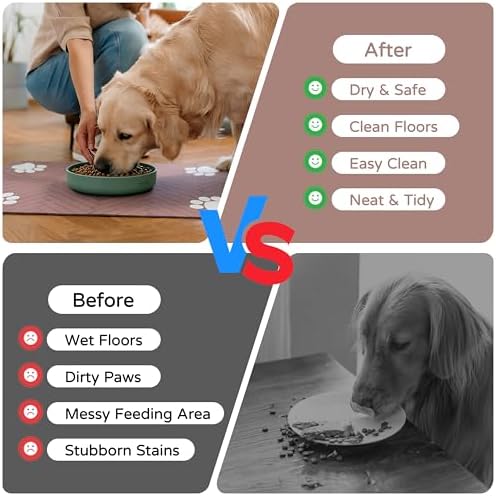 Dog Cat Food Mat, Absorbent Pet Feeding Mat - Image 5