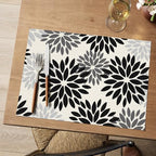 Artoid Mode Floral Vinyl Placemats Set of 4, Heat Resistant Washable Non-Slip - Image 2