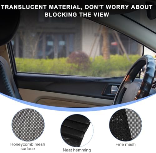 2PCS Car Window Shade, 19.3"×29.1" Magnetic Auto Front Side Window Cling - Image 5