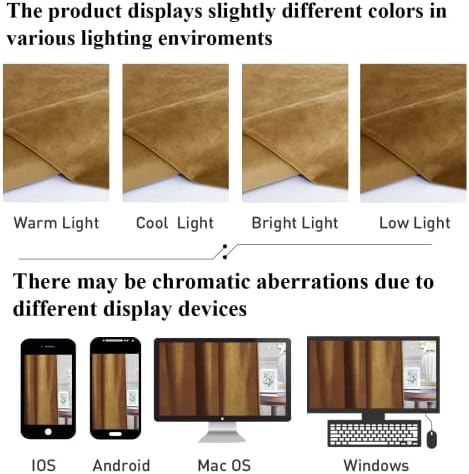 StangH Extra Wide Gold Brown Valance Curtain W79 inches, 1 Panel - Image 6