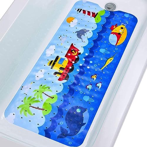 Bath Mat for Tub for Kids Non Slip Bathtub Mat for Baby Toddler Extra Long by Tubozadi