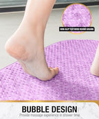 HITSLAM Oval Bathtub Mat Non Slip, 27x15 Inch Bubble Bath Tub Mat - Image 3