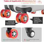 8Pcs Upgrade Luggage Wheel Covers, Travel Accessories - Image 3