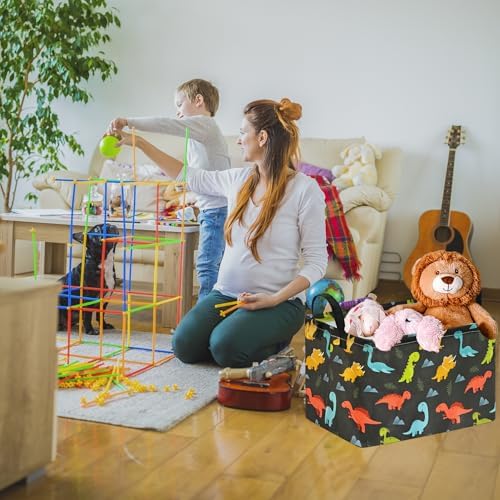 Dinosaur Foldable Storage Basket Baby Gifts Basket Nursery Hamper - Image 3