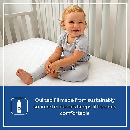 Sealy Baby Crib Mattress Protector, Fitted Waterproof Infant Crib Mattress Pad - Image 2
