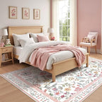Rugalia Floral Washable 6x9 Area Rugs - Image 6