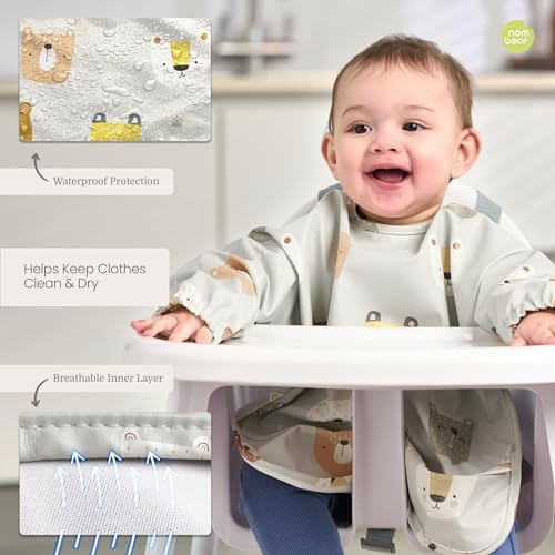 Waterproof Smock Baby Bibs for Eating - Image 4