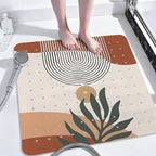 Leaves Square Anti Slip Shower Mats by Unknown