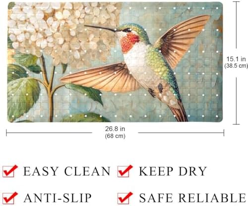 Non Slip Bathtub and Shower Mat 26.8x15.1 inch, Bath Mat - Image 4
