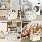 Clastyle Kid Storage Basket Woodland Vine Animal Foldable Laundry Hamper - Image 7